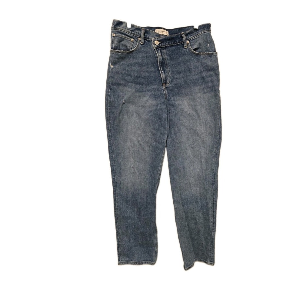 Abercrombie‎ & Fitch 90s Straight Jeans Womens 31 Ultra High Rise Curve Love 12L